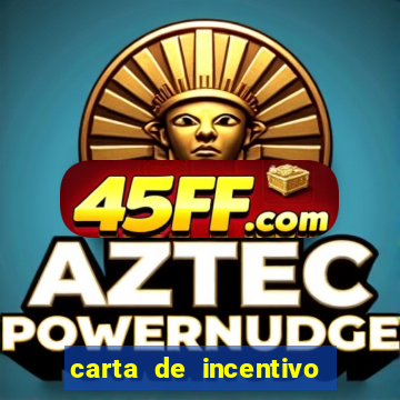 carta de incentivo para alunos